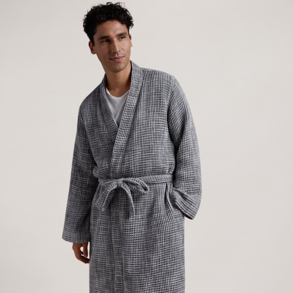 Parachute Unisex Waffle Robe Size Small in Grey - Very Good Condition - Picture 5 of 6